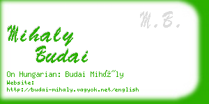 mihaly budai business card